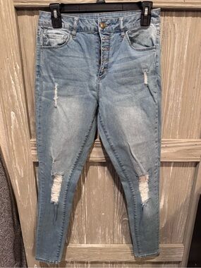 Empyre Light Blue Distressed Skinny Jeans